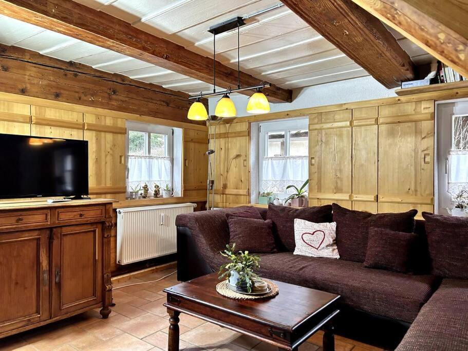 Rustikales Studio-Apartment Blockstube Im Haus Selma Großschönau Eksteriør bilde