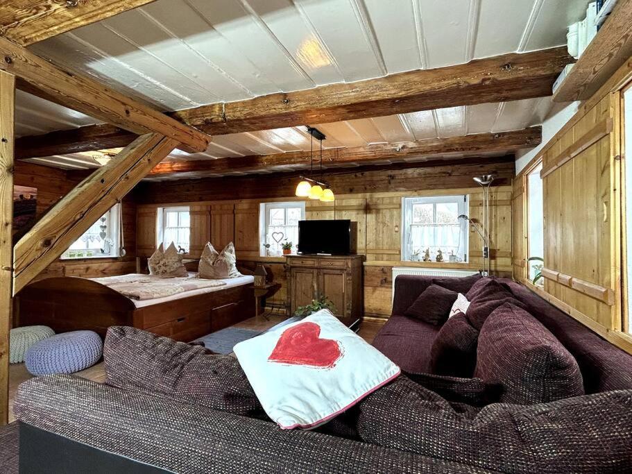 Rustikales Studio-Apartment Blockstube Im Haus Selma Großschönau Eksteriør bilde